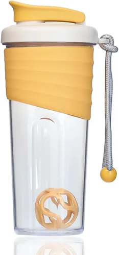 Vista 10 de Botella agitadora para mezclas de proteínas, 24 onzas, botellas mezcladoras de proteínas con bola batidora, botella mezcladora, botella