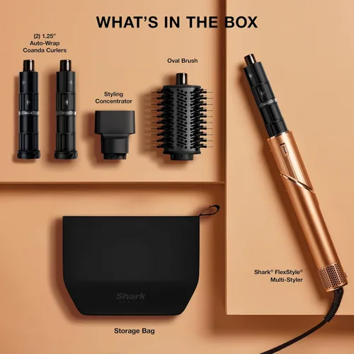 Vista 7 de Shark FlexStyle Air Multi-Styler y sistema de secado Cepillo secador de pelo para soplados con rizadores Coanda de envoltura automática, cepillo