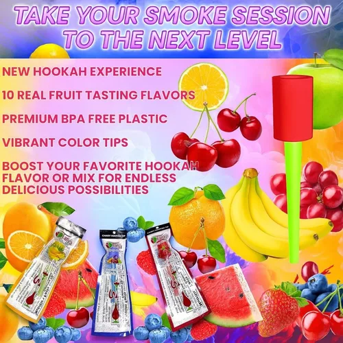 Vista 5 de Tanya Hookah Lolly Pop Candy Tips Super Masculino Plástico Dissposiable Cachimba Colorfull Tips 10PK