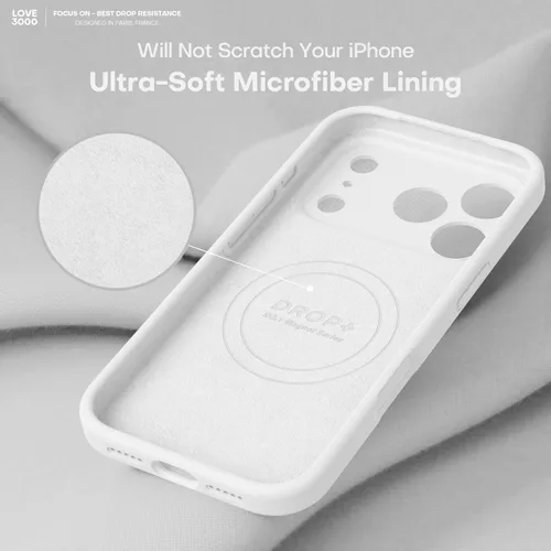 Vista 104 de LOVE 3000 Diseñada para Funda iPhone Air, Silicona Premium [Compatible con Magsafe][Forro de Microfibra Suave Anti-Rayones] Funda Protectora