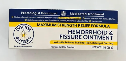 Vista 12 de Doctor Butler's Ungüento para hemorroides y fisuras – Tratamiento para hemorroides y crema para hemorroides con lidocaína y clorhidrato