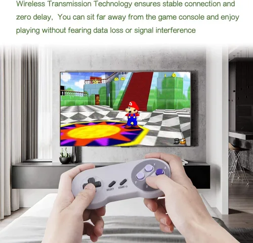 Vista 3 de SNES Wireless Controller 2ps Game Controller with USB Wireless Receiver can Play with The Windows iOS Linx Android Devices