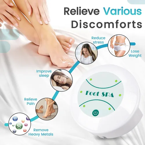Vista 4 de LeCuag Máquina de desintoxicación de baño de pies iónico, máquina portátil de desintoxicación de pies, sistema de baño de limpieza iónica con bolsa