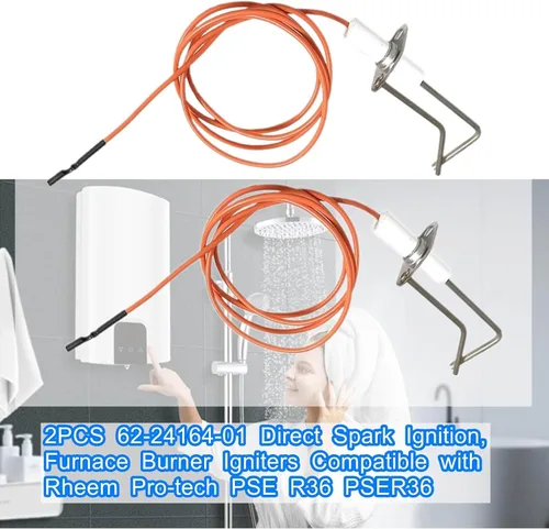 Vista 7 de Encendido directo por chispa 62-24164-01, encendedores de quemador de horno compatibles con Rheem Pro-tech PSE R36 PSER36, cable de alta temperatura