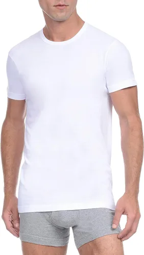 Vista 2 de 2(X)IST Camiseta de algodón esencial ajustada con cuello redondo para hombre, paquete de 3