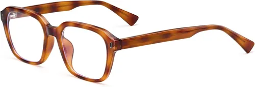 Vista 9 de Dollger Gafas de luz azul para hombre, estilo vintage, rectangular, con marco grueso, sin receta, para computadora, juegos, uso del teléfono
