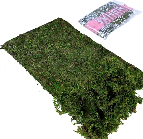 Vista 2 de Hierba artificial de musgo verde falsa para centros de mesa, decoración del hogar, la cocina y el jardín (3.5OZ, fresca)
