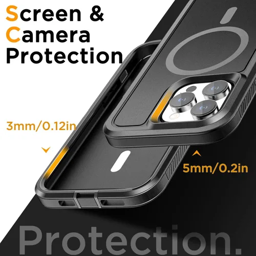 Vista 5 de AICase Funda para iPhone 13 Pro Max [compatible con Magsafe], protección magnética resistente contra caídas, cuerpo completo, a prueba de golpes, a