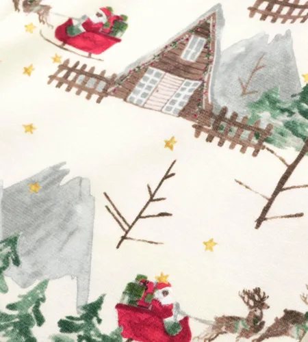 Vista 6 de Burt's Bees Baby Conjuntos de pijamas de Navidad familiares a juego, pijamas de algodón orgánico para niños, niños pequeños, mujeres y adultos