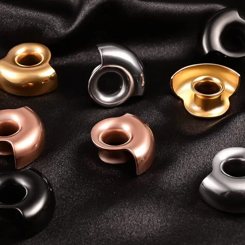 Vista 6 de 2 unidades de túneles de oreja para aretes de acero inoxidable 316 estirados, hipoalergénicos, expansores, piercings corporales, 0.00 oz-1"(0.315