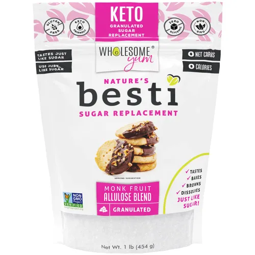 Vista 12 de Wholesome Yum Besti - Sustituto natural de azúcar, mezcla de edulcorante de fruta de monje granulada cetogénica con alulosa (sin eritritol), sin