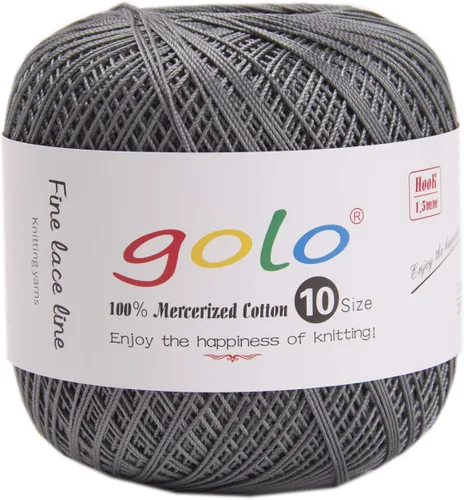 Vista 139 de Golo - 3 bolas de hilo de ganchillo tamaño 10, hilo de crochet para tejer a mano 102