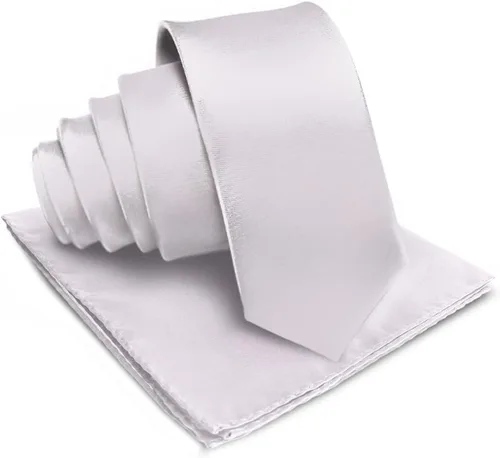 Vista 51 de Juego de corbata de satén sólido y pañuelo de bolsillo para hombre, conjunto de corbata a juego para hombre Ámbar