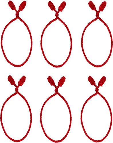 Vista 9 de Haute Decor Lazos decorativos giratorios, paquete de 6, 20 pulgadas (negro/rojo/blanco) - Guirnalda colgante, luces, decoraciones