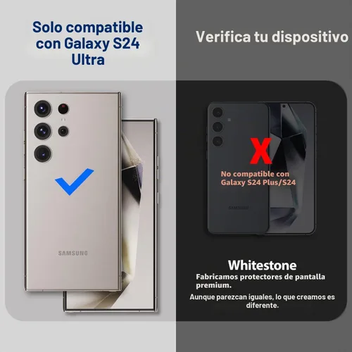 Vista 5 de [Tipo de anillo de cámara domo] Protector de cámara Galaxy S24 Ultra de Whitestone [instalación de un toque] - Paquete de 2 compatibles con Galaxy