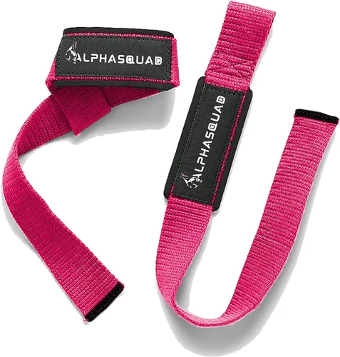 Vista 8 de ALPHASQUAD Correas de levantamiento para levantamiento de pesas – Correas de muñeca resistentes para levantamiento de pesas con envolturas de Negro