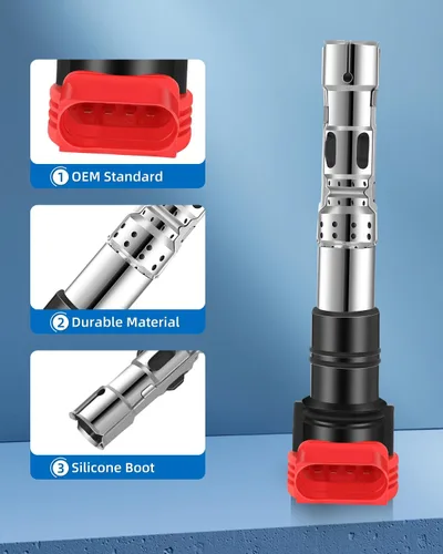 Vista 2 de ECCPP UF418 8 bobinas de encendido con 8 bujías de iridio A8 Allroad S4 4.2L V8 UF483 UF521 UF542