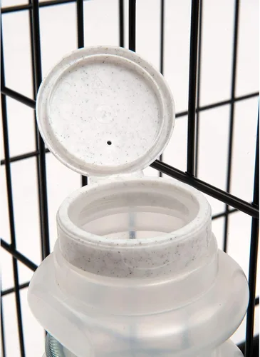 Vista 4 de Botellas de agua sin goteo Lixit de llenado superior para perros. (16 FL Oz (Paquete de 1), Blanco)