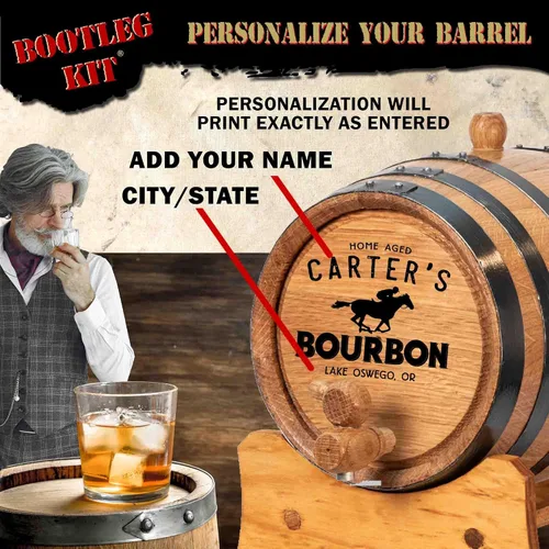 Vista 4 de Kit personalizado para hacer whisky bourbon de Kentucky (1 litro) – Age Spirits in an Oak Barrel Co. (B821)