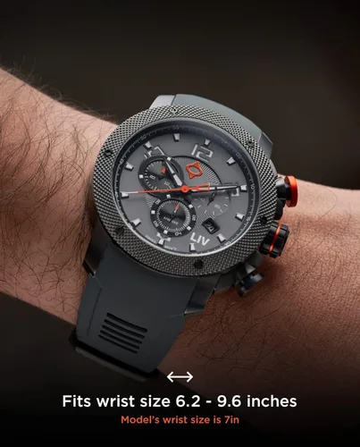 Vista 2 de LIV GX1 - Reloj clásico resistente con cronógrafo suizo de 177 pulgadas 316L SS 3D multicapa con fecha rápida resistente a los arañazos resistente