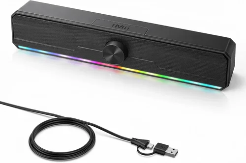 Vista 10 de 1Mii 3.5mm Computer Speakers for Desktop Laptop Tablet with Volume Control