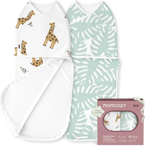 Vista 10 de Momcozy - Pañales para recién nacidos, con cierre silencioso para bebés de 0 a 3 meses Saco de dormir apto para nuevos padres, reduce el reflejo