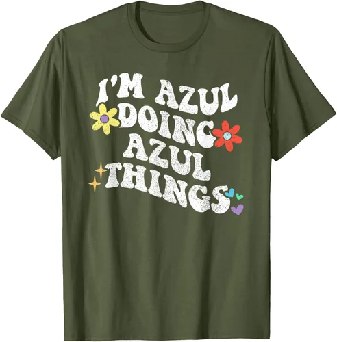 Vista 44 de Retro Groovy Im AZUL Doing AZUL Things - Camiseta divertida para el día de la madre, Negro