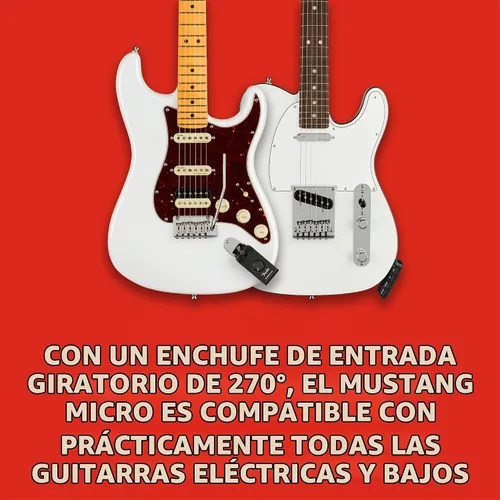 Vista 9 de Fender Mustang Micro Amplificador de Auriculares, con 2 años de garantía