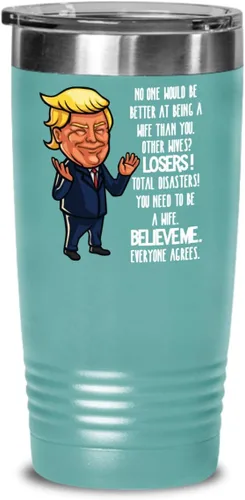 Vista 11 de Trump Future Wife Propuesta de vaso aislado regalos nadie sería mejor en ser una esposa que tú, divertido regalo de boda idea para esposa a ser