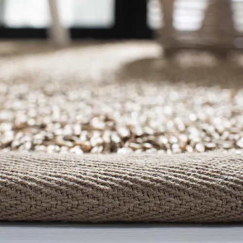 Vista 4 de SAFAVIEH Natural Fiber Collection NF114P - Alfombra de pasillo, 2 pies 6 pulgadas x 8 pies, natural y gris, hierba marina, patrón de tejido