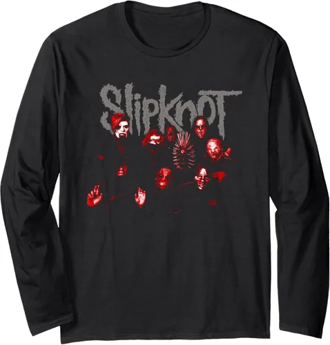 Vista 2 de Slipknot Camiseta oficial de manga larga con texto en inglés «We Are Not Your Kind Title», Negro, S