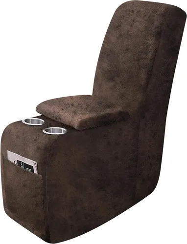 Vista 50 de ANARACHON Fundas para sillas reclinables con aspecto de cuero, funda elástica de 4 piezas, funda suave para silla reclinable, protector de muebles