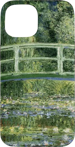 Vista 6 de Monets - Carcasa para iPhone 17 con diseño de lirios de agua y puente japonés