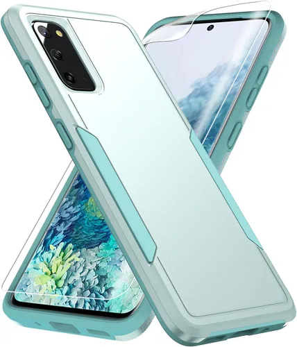 Vista 11 de para Galaxy S20 Funda, con protector de pantalla [Probada a caídas de grado militar] Funda protectora resistente y dura para Samsung Galaxy S20