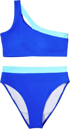 Vista 25 de MOOSLOVER Traje de baño de dos piezas con corte alto y cintura alta para mujer
