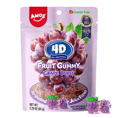 Vista 14 de Dulces de gomita 4D de sirena Amos, sabor a frambuesa azul, paquete de Navidad de 9 onzas envueltos individualmente para compartir, mini paquetes