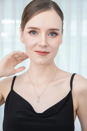 Vista 7 de B BRILLIANT Sterling Silver Personalized Alphabet Letter Name Script Initial Pendant Necklace for Women Girls