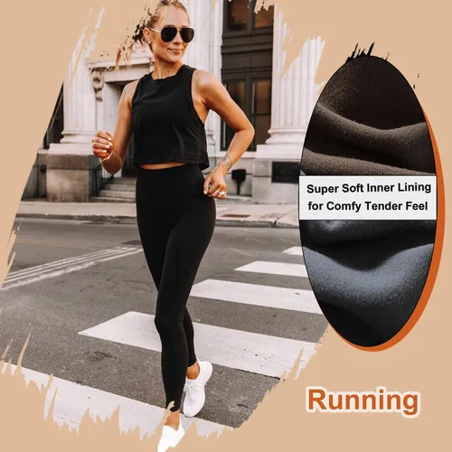 Vista 2 de HIGHDAYS Paquete de 3 leggings con bolsillos para mujer, cintura alta, control de abdomen, pantalones de yoga suaves para mujer, para entrenamiento