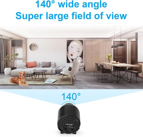 Vista 6 de Cámara WiFi inalámbrica más pequeña, detector de cámara espía HD1080P, mini cámara portátil, monitor de bebé, cámara de niñera, cámara para mascotas