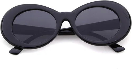 Vista 5 de Laurinny Gafas de sol auténticas Clout Bold Oval Retro Mod Kurt Cobain Clout Round Lens