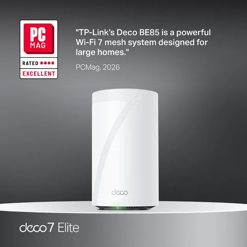 Vista 2 de TP-Link Deco 7 Elite BE85 Tri-Band WiFi 7 BE22000 Sistema de malla para todo el hogar - 2-Stream 22 Gbps, 2 puertos de 10G + 2 puertos de 2.5G