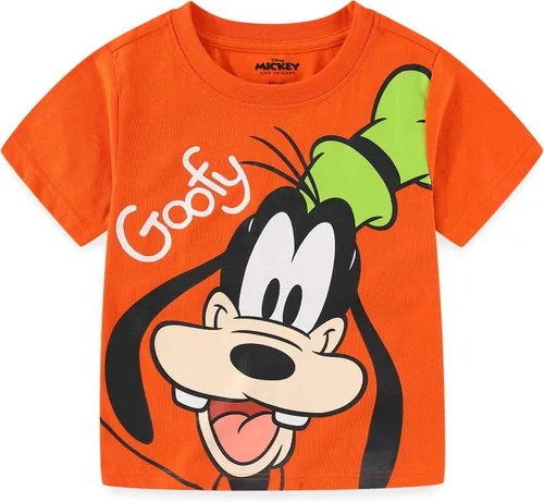 Vista 5 de Disney Mickey Mouse & Friends - Paquete de 4 camisetas para niños pequeños y niños pequeños, azul/rojo/amarillo/naranja