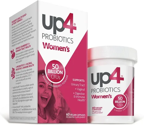 Vista 7 de up4 Suplemento probiótico para mujeres, apoyo vaginal, digestivo e inmunológico, 50 mil millones de UFC garantizados, sin OMG, sin gluten, sin soja