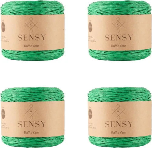 Vista 33 de Sensy Premium - Hilo de rafia multicolor (185 yardas, 100% papel, 400)
