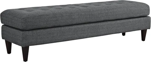 Vista 21 de Modway EEI-1547-DOR Empress Mid-Century - Sofá biplaza tapizado de tela en gris