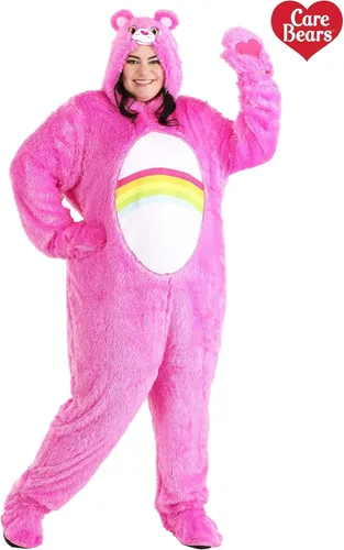 Vista 2 de Disfraz clásico de oso animador para adulto, talla grande, disfraz de oso animador alegre Mono mullido de Halloween