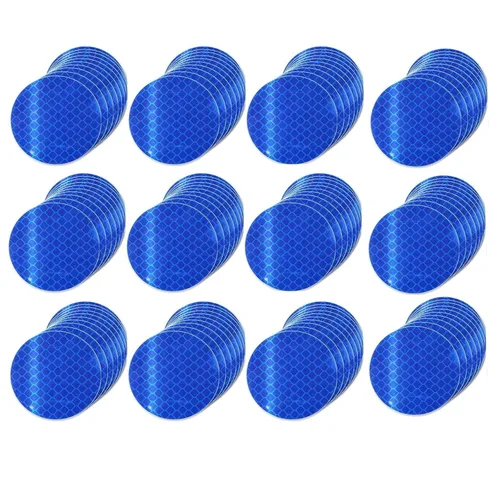 Vista 153 de Pegatinas reflectantes 1 pulgada de diámetro Redondas Reflectoras, Cinta adhesiva impermeable al aire libre de alta visibilidad (80 piezas)