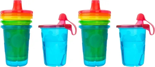Vista 12 de The First Years Take & Toss - Vasos para sorber a prueba de derrames, paquete de fiesta arcoíris, vasos reutilizables para niños pequeños, tazas