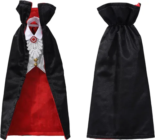 Vista 3 de Decoración de cubierta de botella de vino de Halloween – Drácula y vampiro para vino de regalo