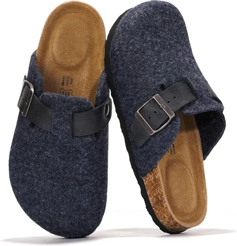 Vista 12 de Project Cloud Benton - Zuecos con plantilla de cuero genuino para mujer, pantuflas de espuma viscoelástica con soporte de arco, sandalias de moda